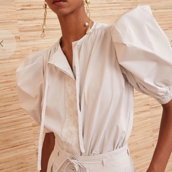 Ulla Johnson Colette Top in Dove size 6 - Picture 2 of 10